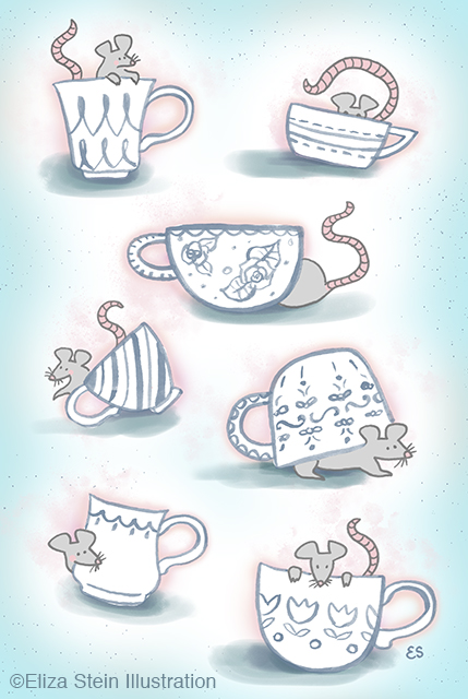 Teacup Mice Illustration